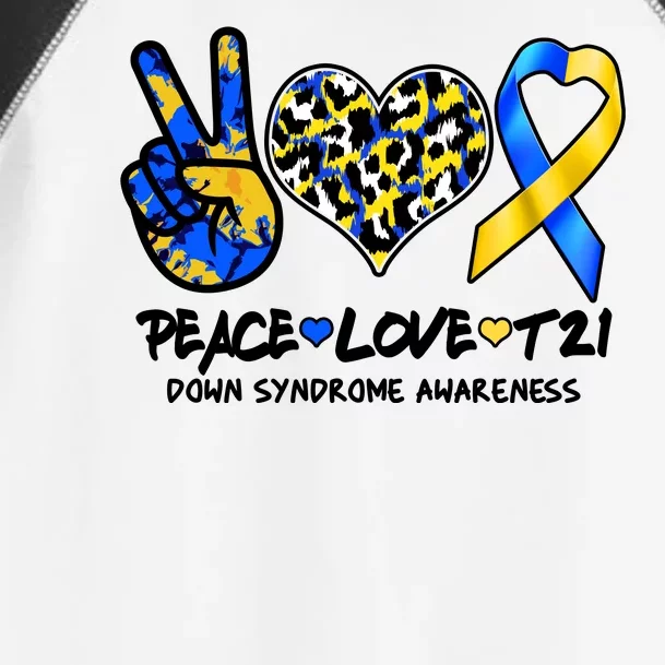 Cool Peace Love T21 Down Syndrome Awareness Support Toddler Fine Jersey T-Shirt