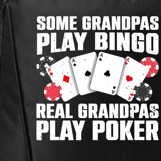 Cool Poker Lover Art For Grandpa Casino Card Gambling City Backpack