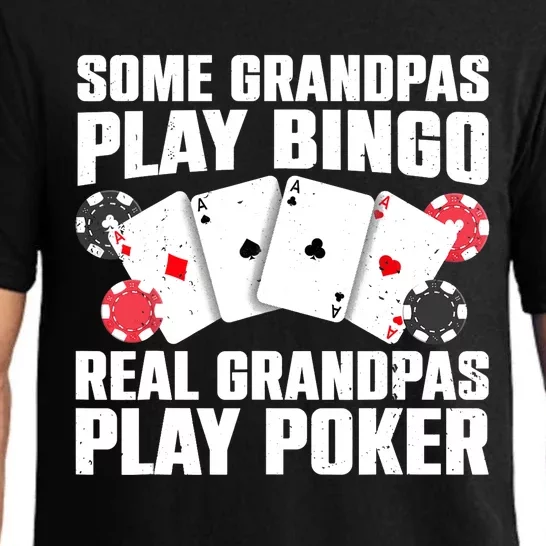 Cool Poker Lover Art For Grandpa Casino Card Gambling Pajama Set