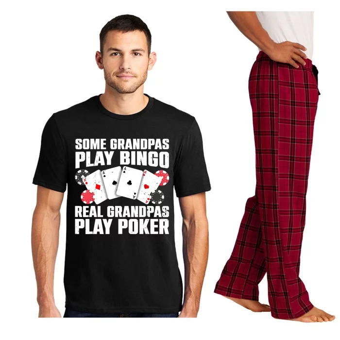 Cool Poker Lover Art For Grandpa Casino Card Gambling Pajama Set