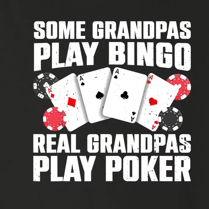 Cool Poker Lover Art For Grandpa Casino Card Gambling Toddler Long Sleeve Shirt