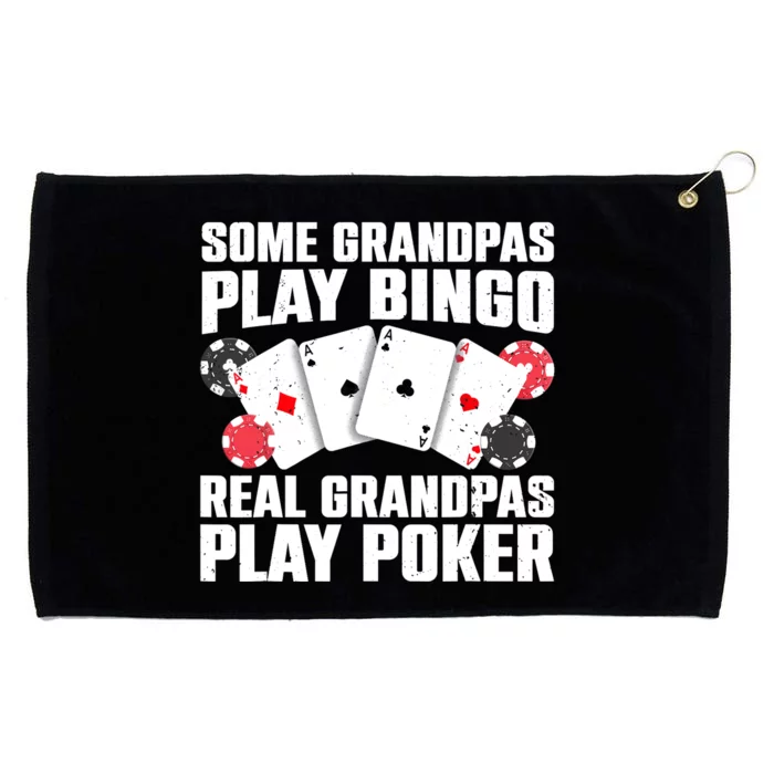 Cool Poker Lover Art For Grandpa Casino Card Gambling Grommeted Golf Towel