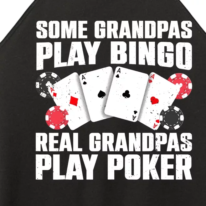 Cool Poker Lover Art For Grandpa Casino Card Gambling Women’s Perfect Tri Rocker Tank