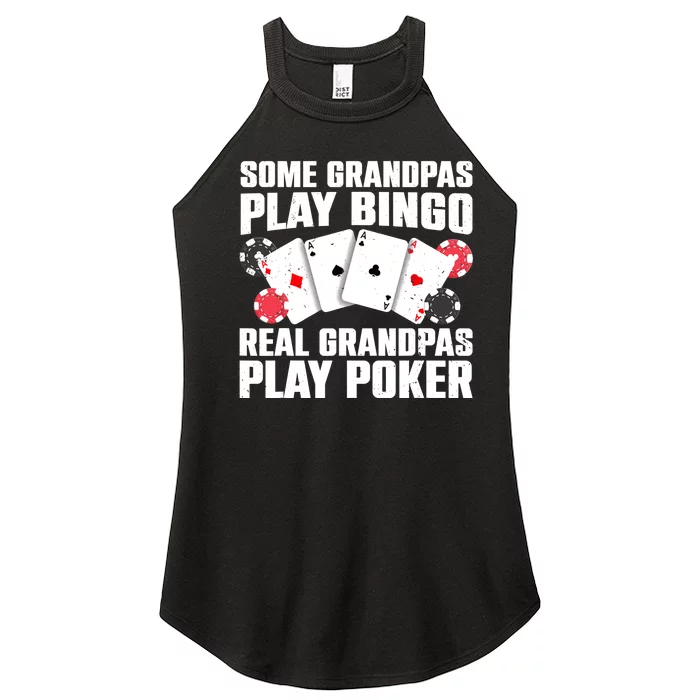 Cool Poker Lover Art For Grandpa Casino Card Gambling Women’s Perfect Tri Rocker Tank