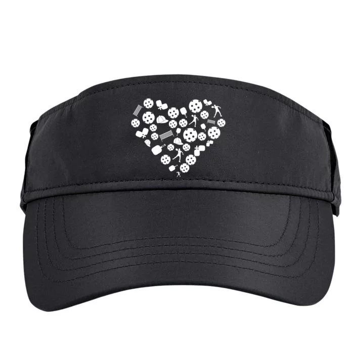 Cool Pickleball Lovers Gifts Heart Shape Valentines Day Adult Drive Performance Visor