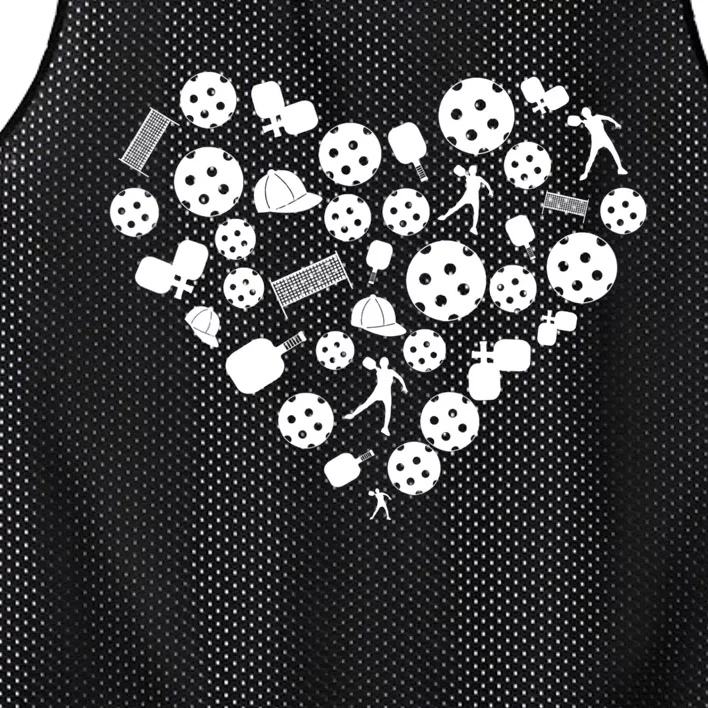 Cool Pickleball Lovers Gifts Heart Shape Valentines Day Mesh Reversible Basketball Jersey Tank