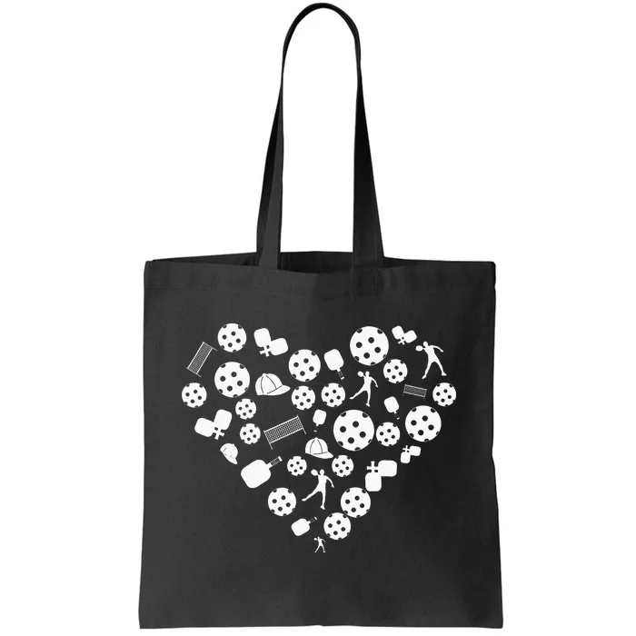 Cool Pickleball lovers Gifts Heart Shape Valentines Day Tote Bag