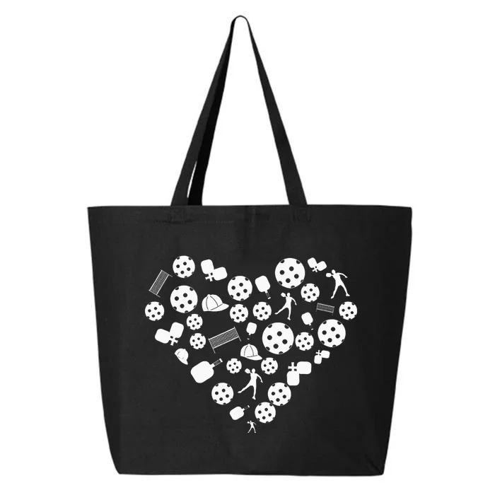 Cool Pickleball lovers Gifts Heart Shape Valentines Day 25L Jumbo Tote