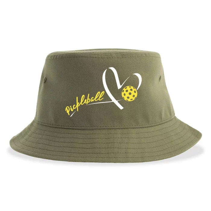 Cute Pickleball Lovers Cool Gift Funny Pickleball Players Funny Gift Sustainable Bucket Hat