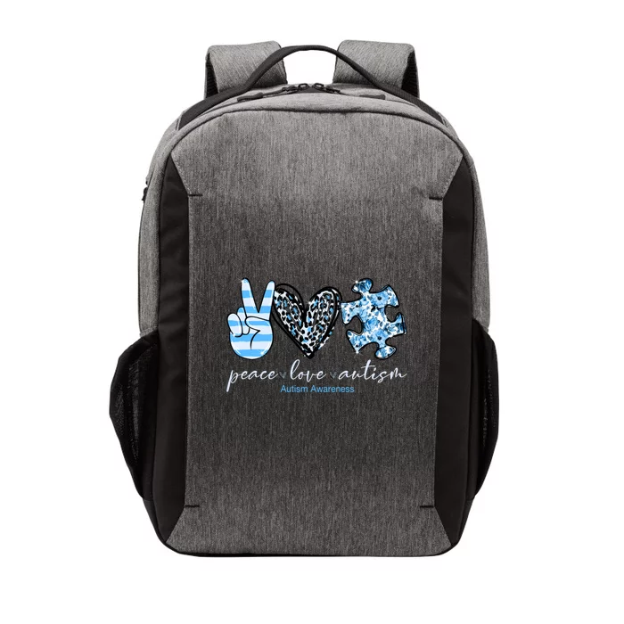 Cute Peace Love Autism Awareness Asd Teacher Cute Gift Vector Backpack