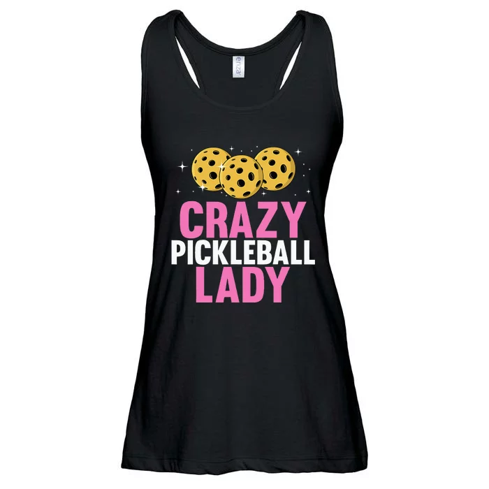 Crazy Pickleball Lady Funny Pickleball Gifts for Ladies Essential Flowy Tank