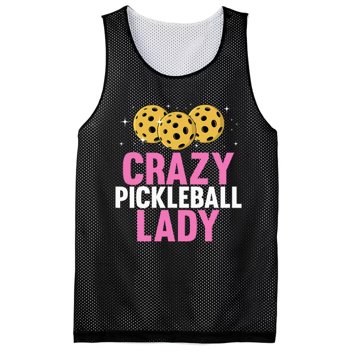 Crazy Pickleball Lady Funny Pickleball Gifts for Mesh Reversible Basketball Jersey Tank