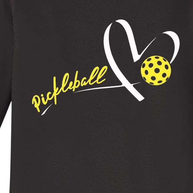 Cute Pickleball Lovers Funny Pickleball Players Gifts Baby Long Sleeve Bodysuit