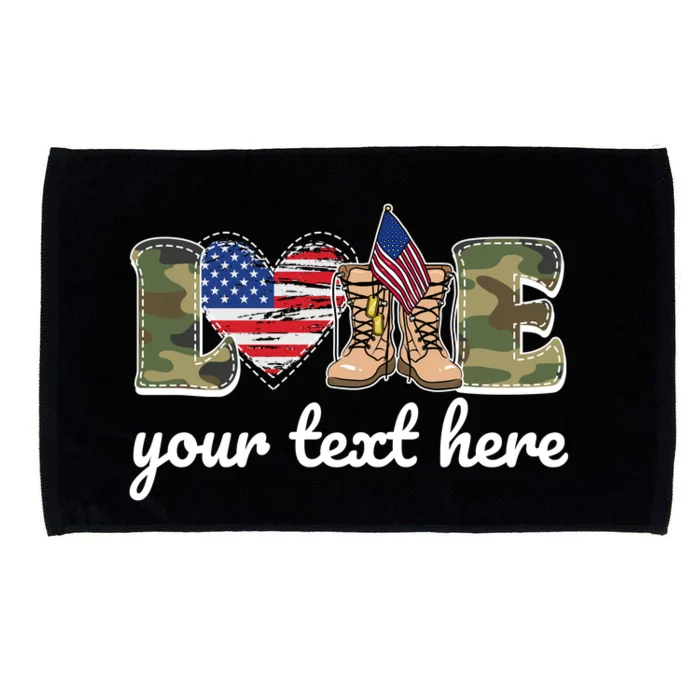 Custom Personalized Love Military Microfiber Hand Towel