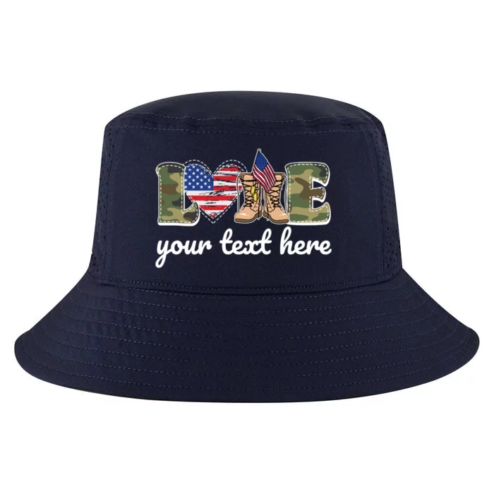 Custom Personalized Love Military Cool Comfort Performance Bucket Hat