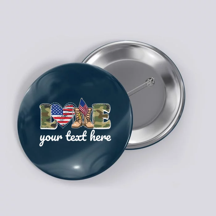 Custom Personalized Love Military Button