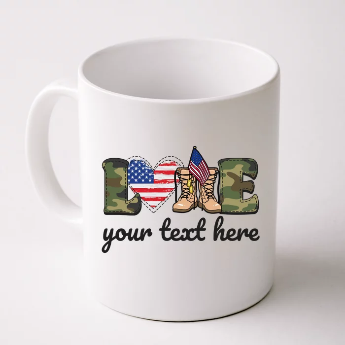 Custom Personalized Love Military Front & Back Coffee Mug