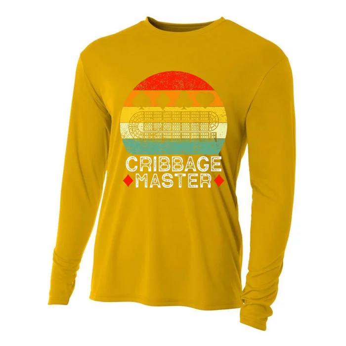 Cribbage Players Lovers Cribbage Board Game Fans Cooling Performance Long Sleeve Crew