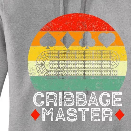 Cribbage Players Lovers Cribbage Board Game Fans Women's Pullover Hoodie