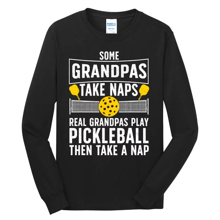 Cool Pickleball Men Grandpa Paddle Sport Pickleball Player Tall Long Sleeve T-Shirt