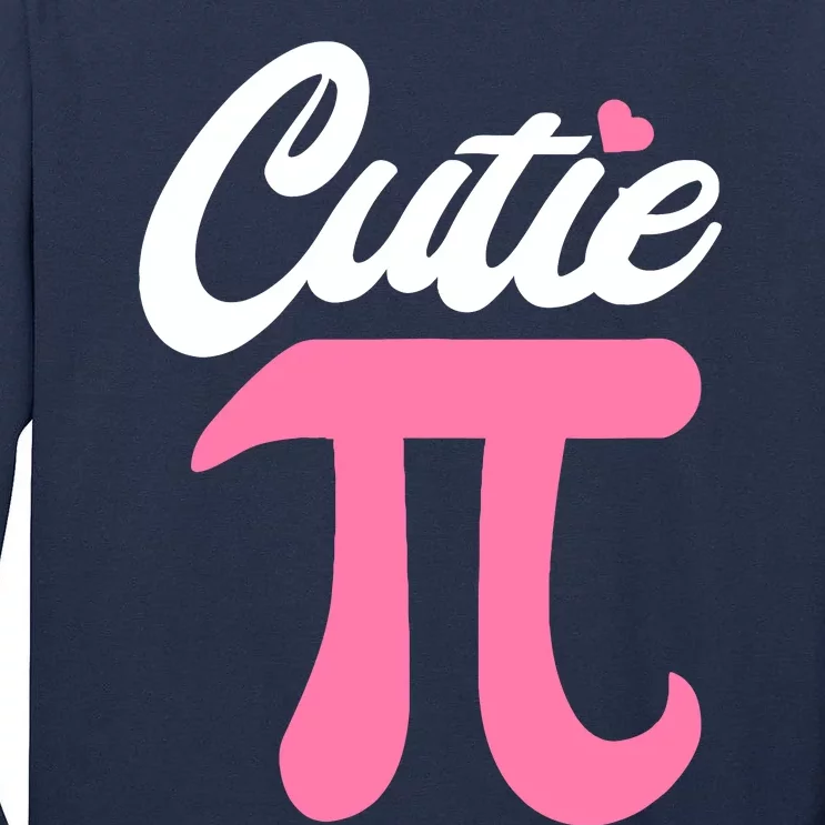 Cutie Pi Math Science Teacher 3.14 Funny Pi Day Tall Long Sleeve T-Shirt