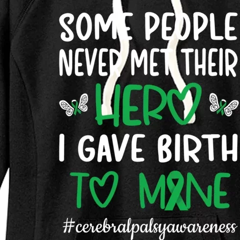 Cerebral Palsy Mom Cerebral Palsy Warrior Cp Fighter Meaningful Gift Women's Fleece Hoodie