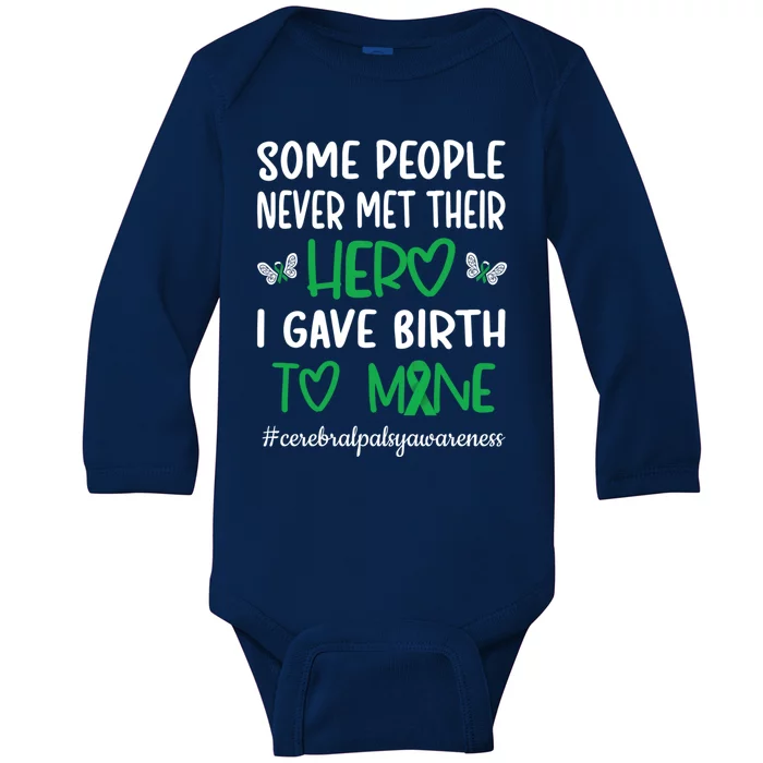 Cerebral Palsy Mom Cerebral Palsy Warrior Cp Fighter Meaningful Gift Baby Long Sleeve Bodysuit