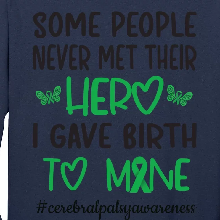 Cerebral Palsy Mom Cerebral Palsy Warrior Gift Tall Long Sleeve T-Shirt