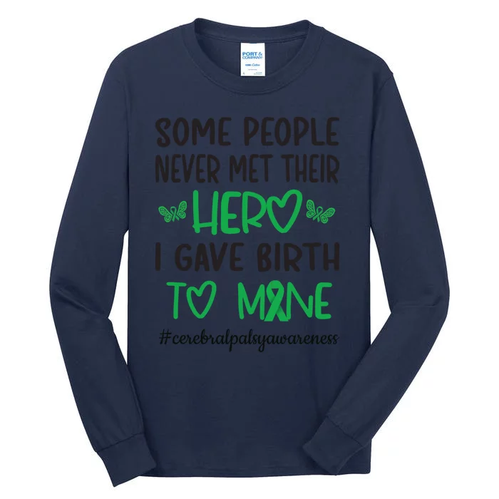 Cerebral Palsy Mom Cerebral Palsy Warrior Gift Tall Long Sleeve T-Shirt