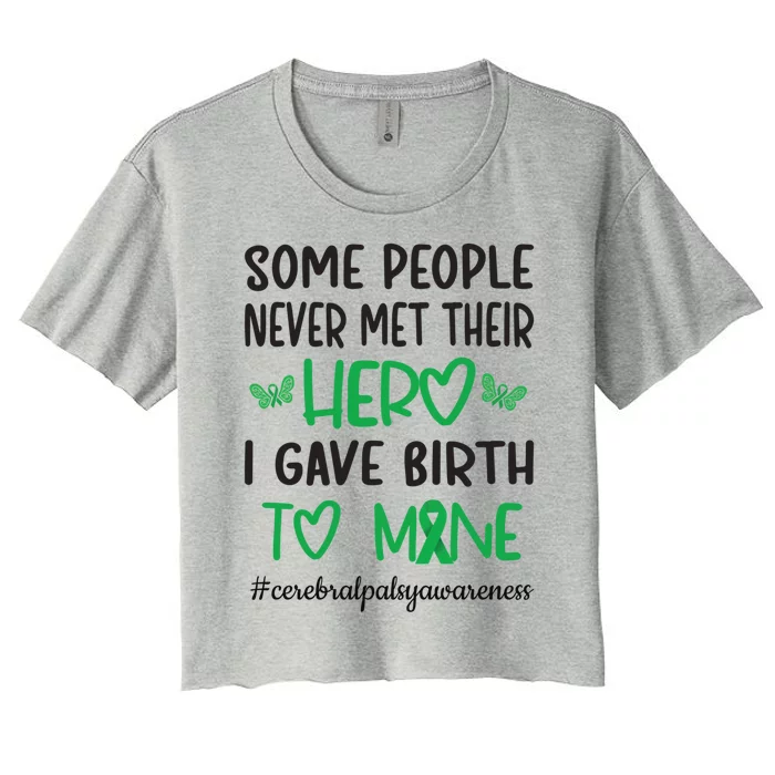 Cerebral Palsy Mom Cerebral Palsy Warrior Gift Women's Crop Top Tee