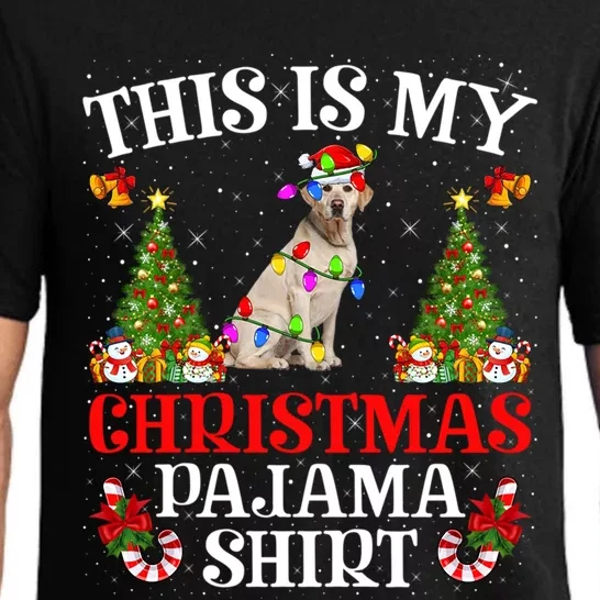 Christmas Pajama Meaningful Gift Lighting Labrador Retriever Dog Xmas Gift Pajama Set