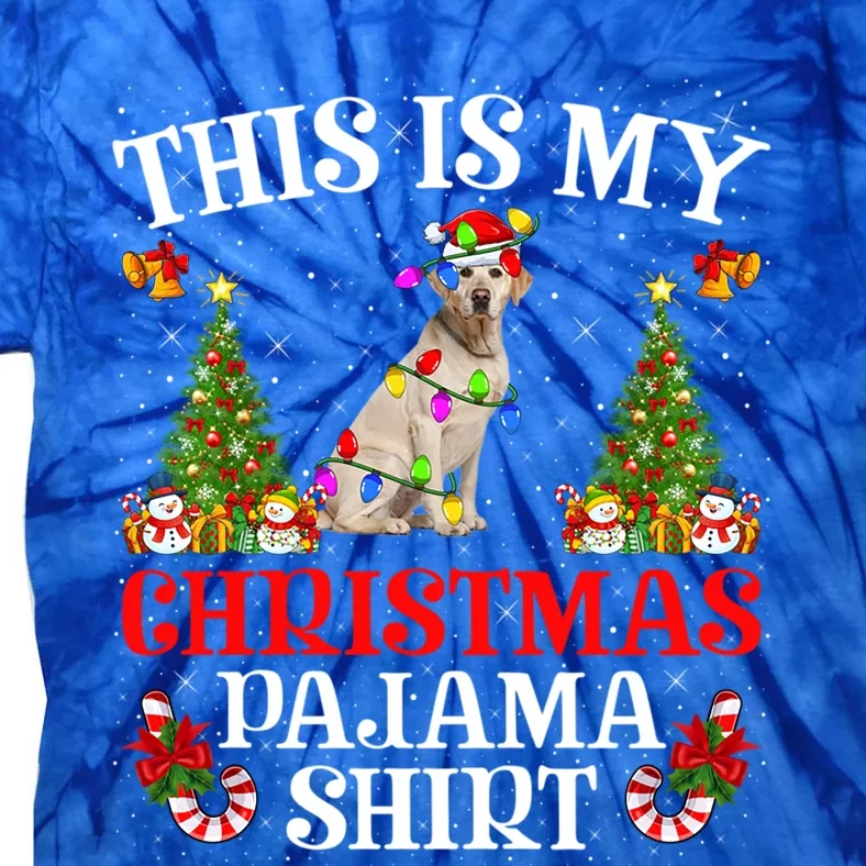 Christmas Pajama Meaningful Gift Lighting Labrador Retriever Dog Xmas Gift Tie-Dye T-Shirt