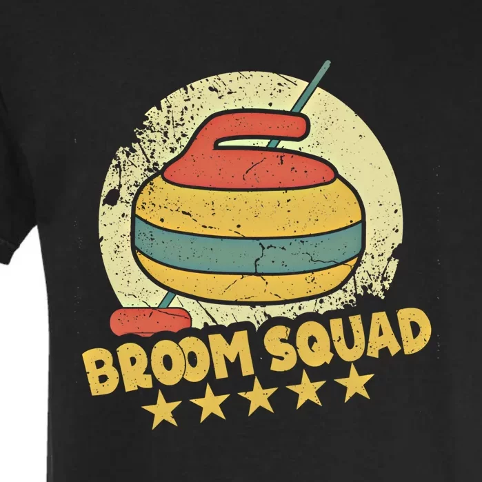 Curling Player Meaningful Gift Broom Squad Winter Sports Lovers Curler Gift Garment-Dyed Heavyweight T-Shirt