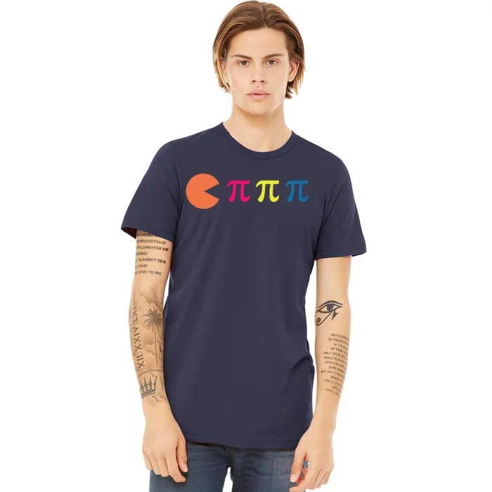 Cool Pac Man Eating Pi Premium T-Shirt