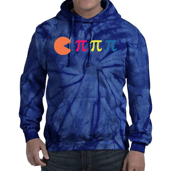 Cool Pac Man Eating Pi Tie Dye Hoodie