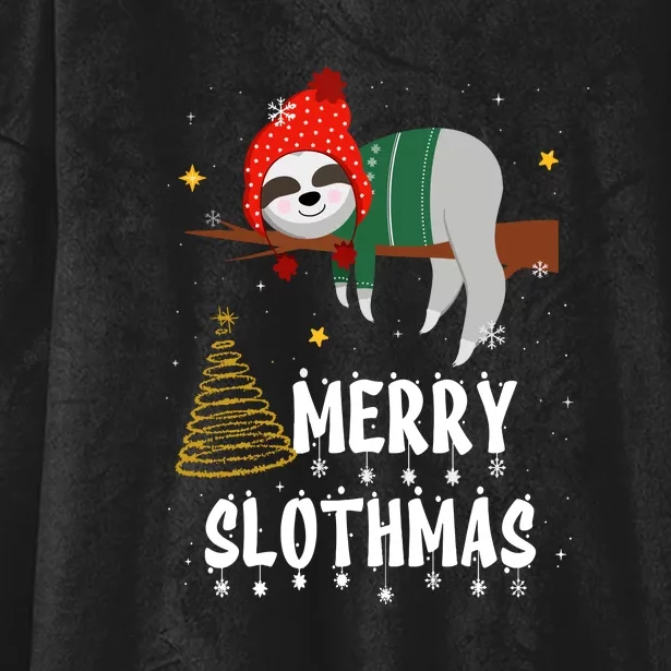 Christmas Pajama Merry Slothmas For Sloth Lovers Gift Hooded Wearable Blanket