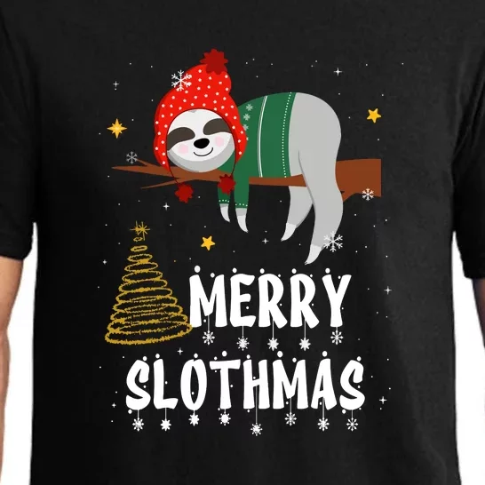 Christmas Pajama Merry Slothmas For Sloth Lovers Gift Pajama Set