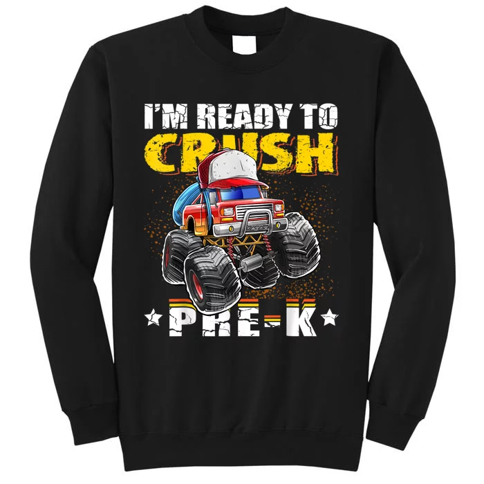 Crush PreK Monster Truck Backpack Back To School Boy Tall Sweatshirt