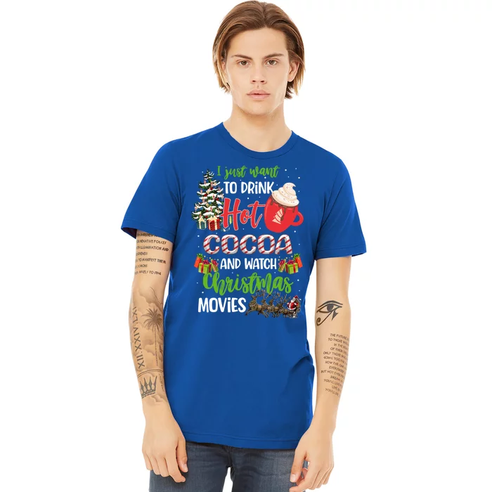 Christmas Plans Movies And Hot Cocoa Gift Premium T-Shirt