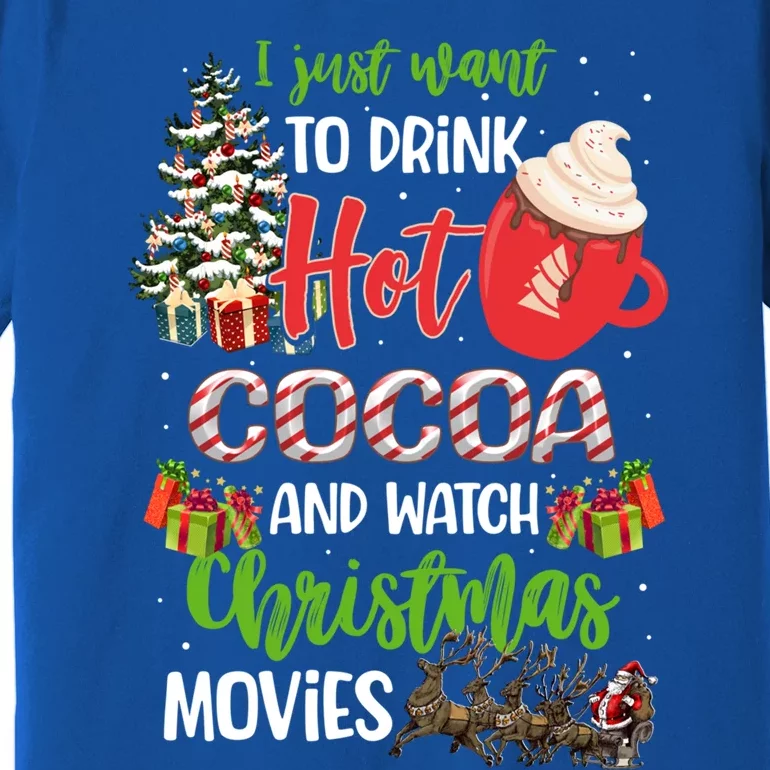 Christmas Plans Movies And Hot Cocoa Gift Premium T-Shirt