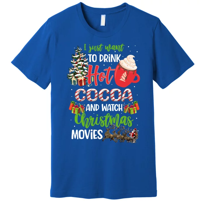 Christmas Plans Movies And Hot Cocoa Gift Premium T-Shirt