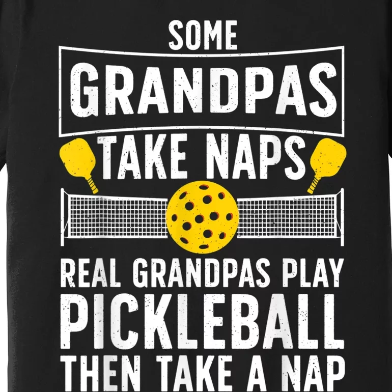 Cool Pickleball Men Grandpa Paddle Sport Pickleball Player Premium T-Shirt