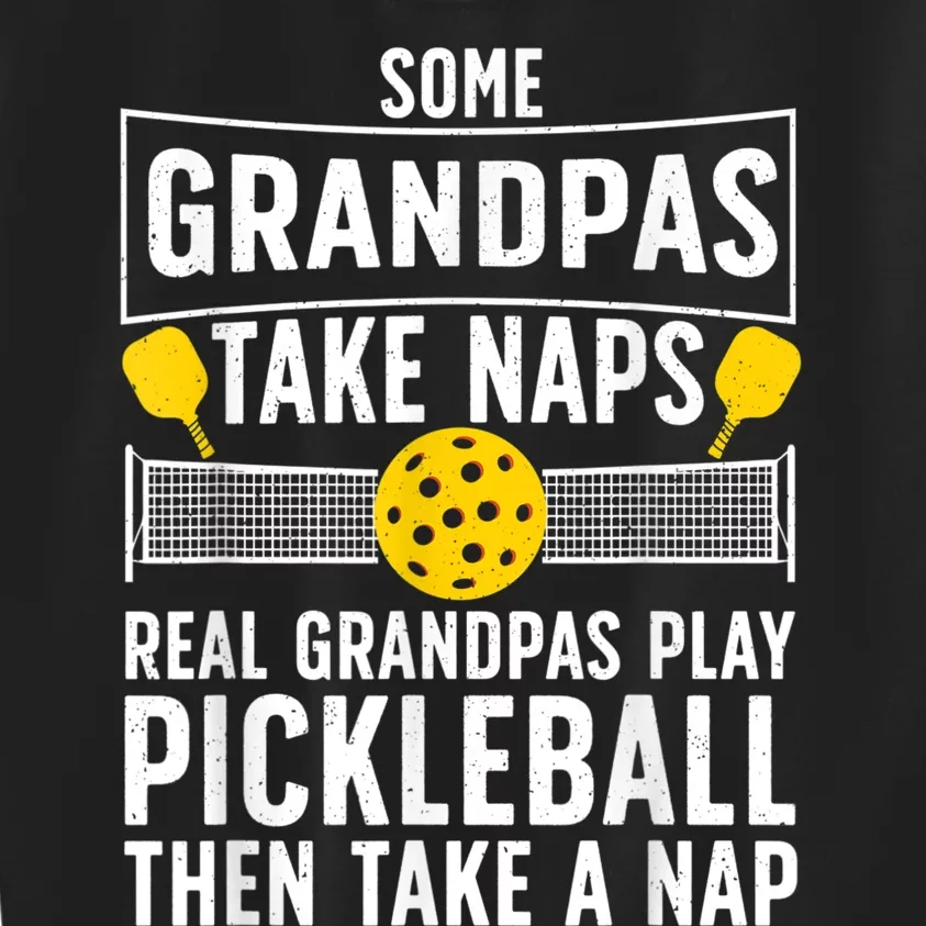 Cool Pickleball Men Grandpa Paddle Sport Pickleball Player Kids Sweatshirt