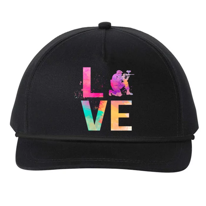 Colorful Paintball Mom Funny Gift Paintball Gift Snapback Five-Panel Rope Hat