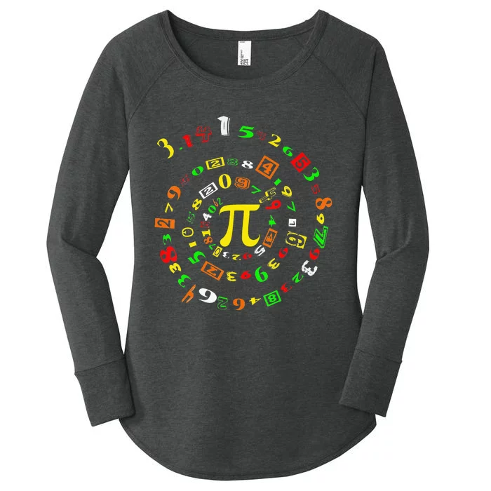 Cutie Pi Math Science Teacher 3 14 Funny Pi Day Women's Perfect Tri Tunic Long Sleeve Shirt