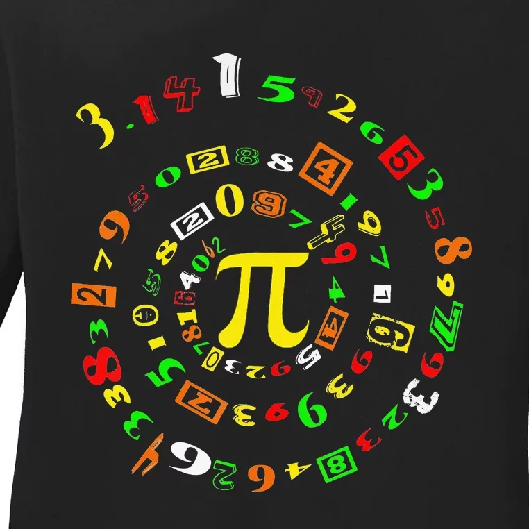 Cutie Pi Math Science Teacher 3 14 Funny Pi Day Ladies Long Sleeve Shirt