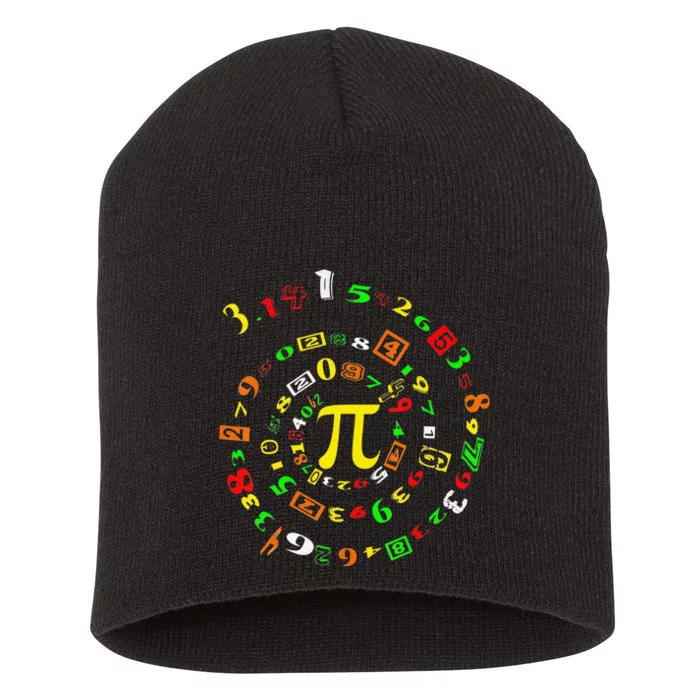 Cutie Pi Math Science Teacher 3 14 Funny Pi Day Short Acrylic Beanie