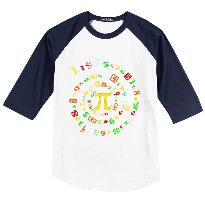 Cutie Pi Math Science Teacher 3 14 Funny Pi Day Baseball Sleeve Shirt