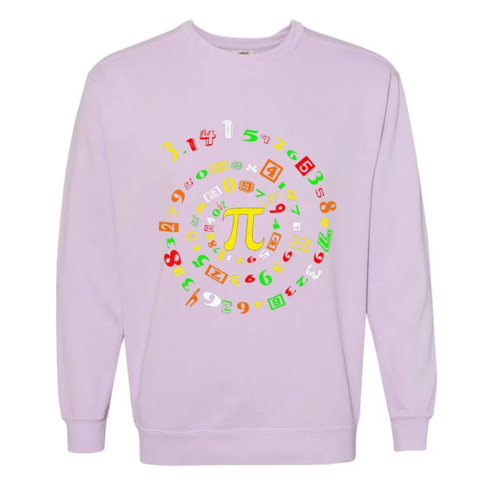 Cutie Pi Math Science Teacher 3 14 Funny Pi Day Garment-Dyed Sweatshirt