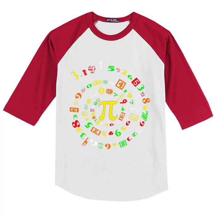 Cutie Pi Math Science Teacher 3 14 Funny Pi Day Kids Colorblock Raglan Jersey